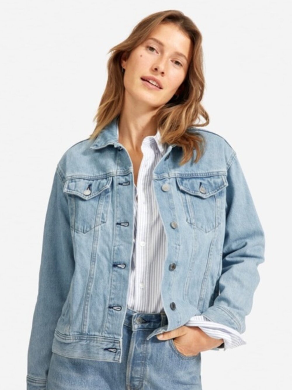 Everlane The Denim Jacket Light Blue Wash Medium